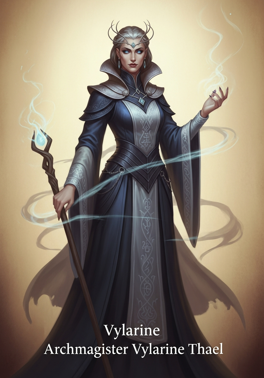 Archmagister Vylarine Thael — portrait.