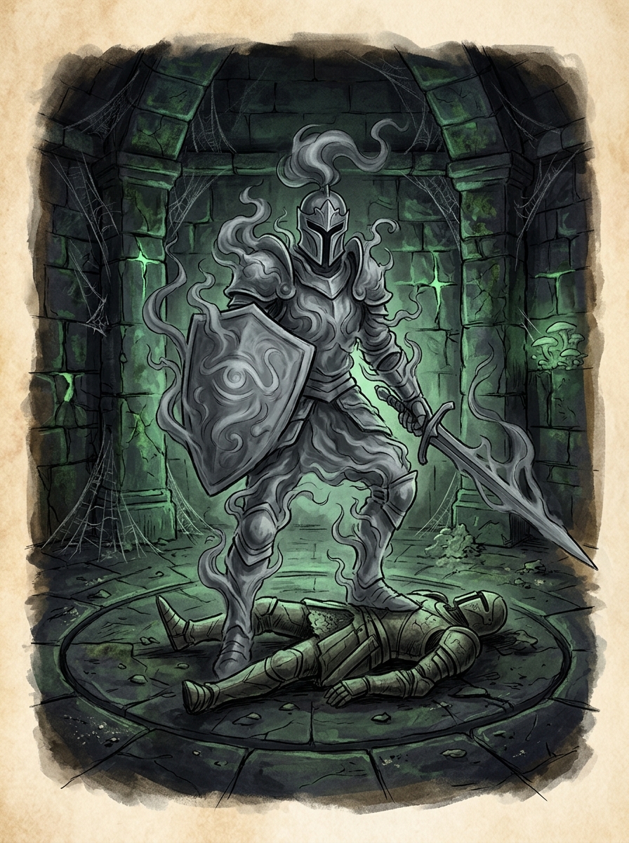 Portrait of The knight of smoke (Session 24).