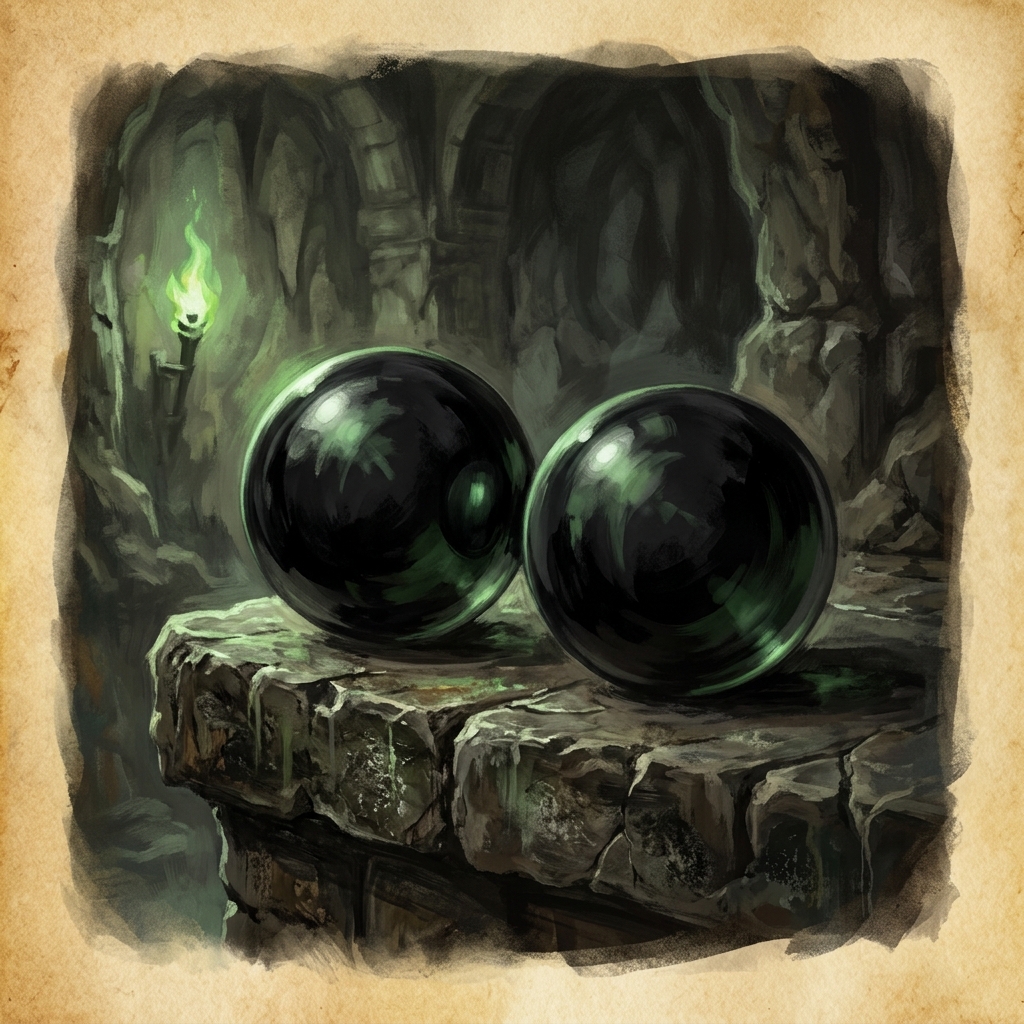 The black orbs, Orbs (unidentified), black portrait