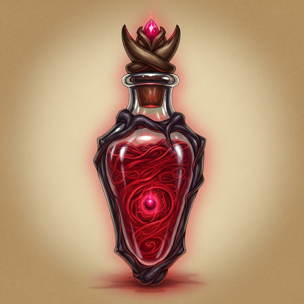 Bloodwell Vial — Wondrous item, rare (Tasha's Cauldron of Everything; sorcerer-attuned) portrait