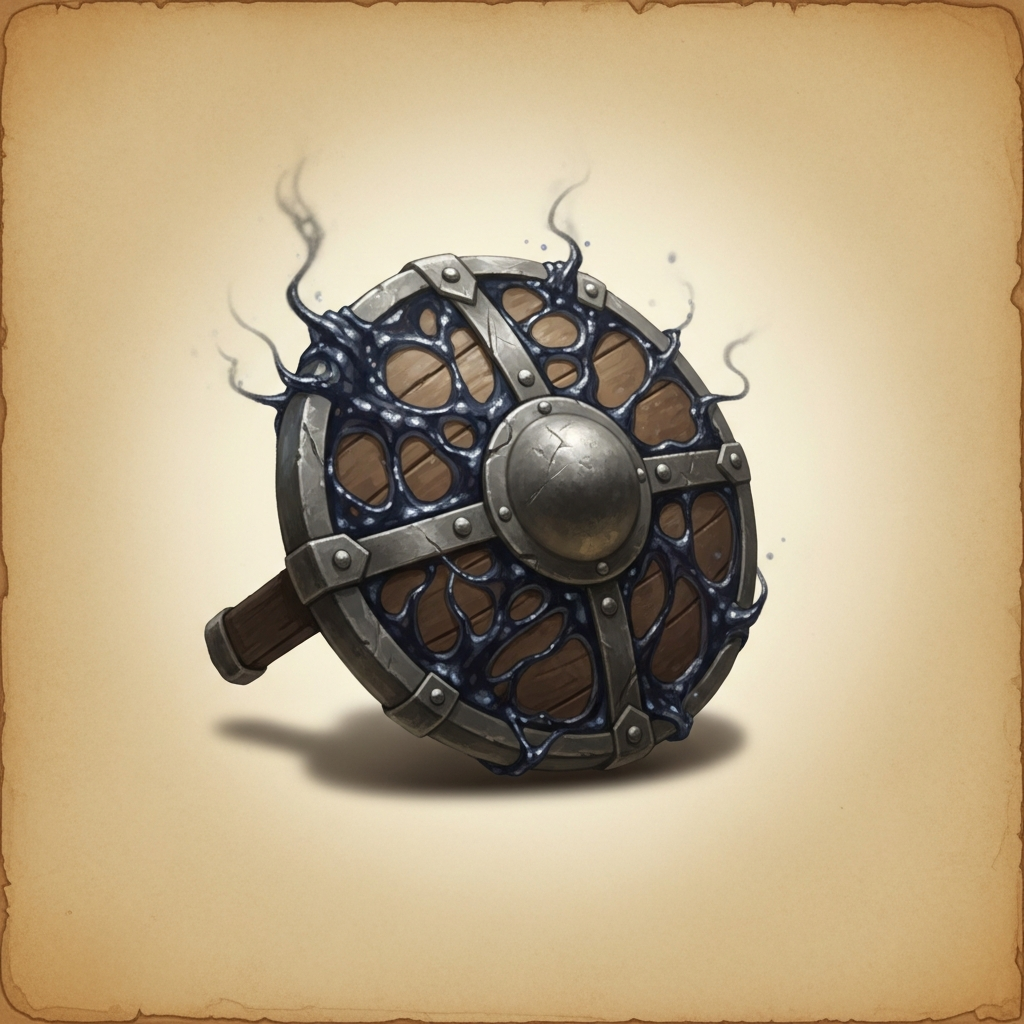 Gloom-Touched Buckler — Shield (bio-gloom-resin coated) portrait