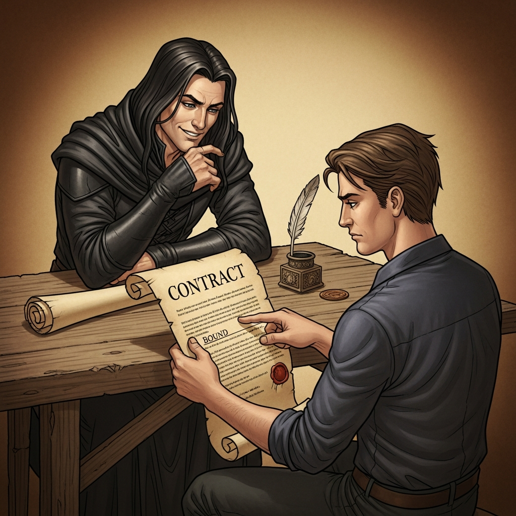 Hugo and Mike's contract attempt — Physical document prop (unsigned) portrait