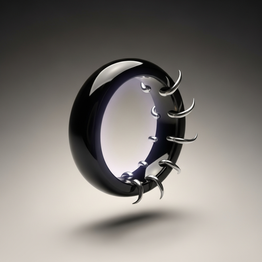 Onyx Ring of Barbed Hooks — Cursed pact ring (homebrew) portrait