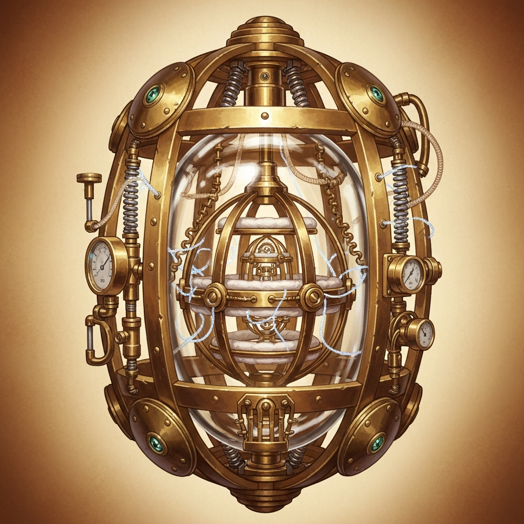 Sevryn's Egg-Carrier — Bespoke contraption (mundane construction, magical purpose) portrait
