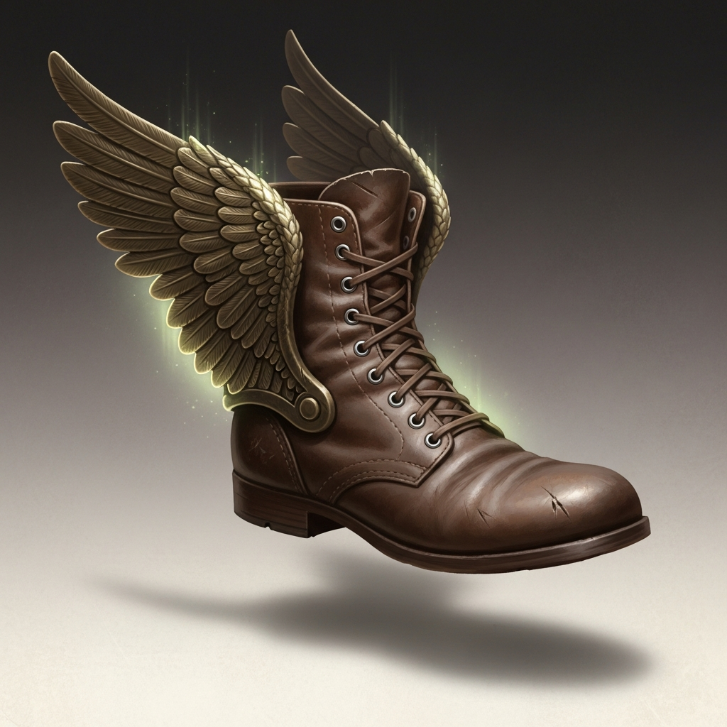 Winged Boots — Wondrous item, uncommon (2024 nerf variant) portrait