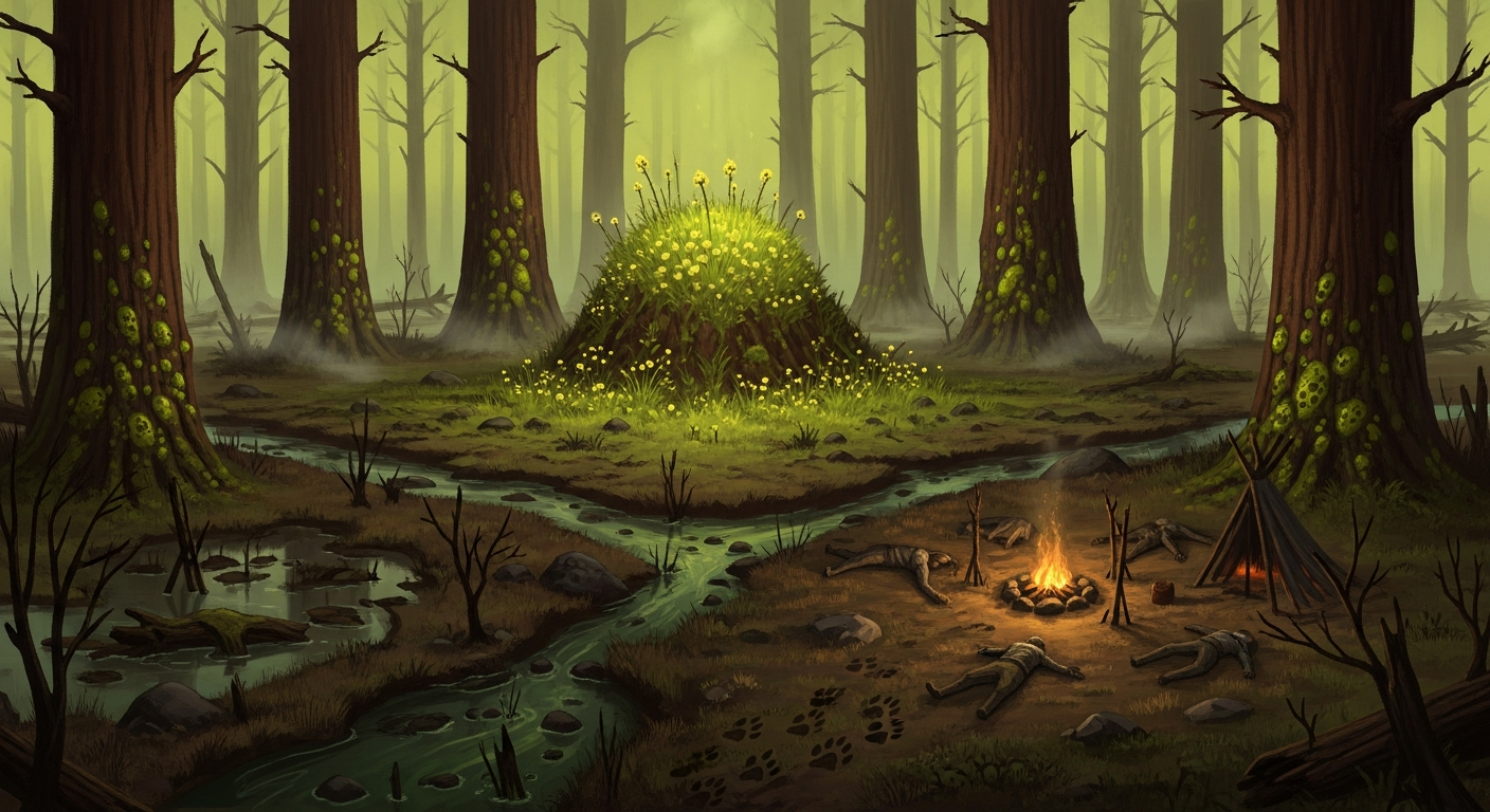 Corrupted Redwood Grove — portrait.