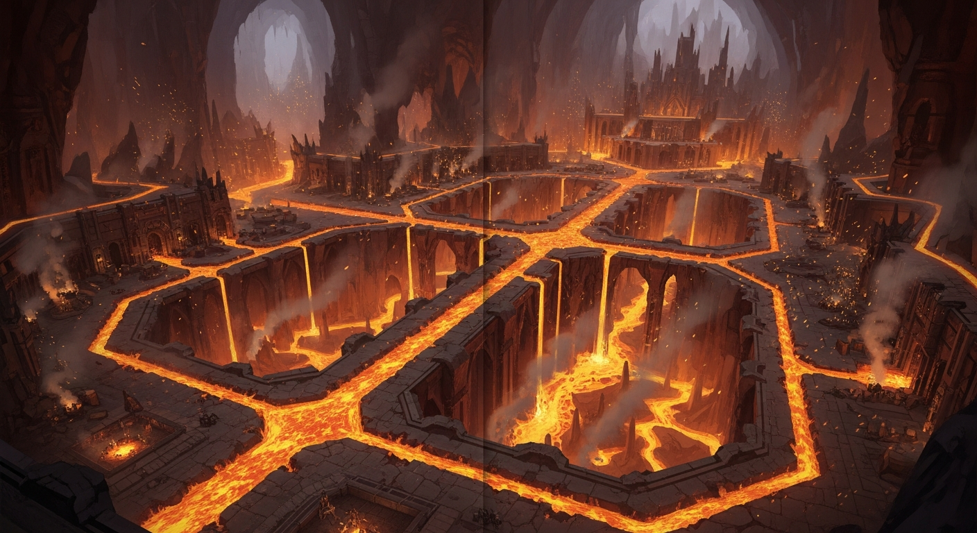 Everflame Forges — Industrial complex (forge halls within a dwarven city) Khaldun Forgehold, Emberpeak Mountains portrait